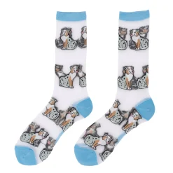 Coucou Suzette Australian Shepherd Sheer Socks* Sheer Socks