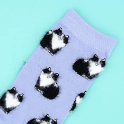 Coucou Suzette Black & White Cat Socks* Cotton Socks