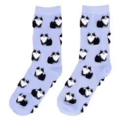 Coucou Suzette Black & White Cat Socks* Cotton Socks