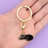 Coucou Suzette Black Cat Key Ring / Pet Tag* Key Rings