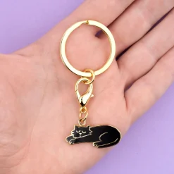 Coucou Suzette Black Cat Key Ring / Pet Tag* Key Rings
