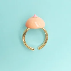 Coucou Suzette Boob Ring - White* Jewelry