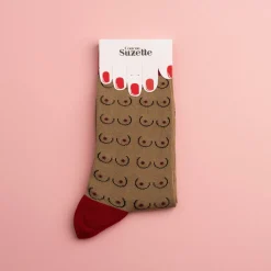 Coucou Suzette Boobs Socks - Black* Cotton Socks