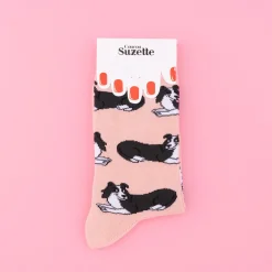 Coucou Suzette Border Collie Socks* Cotton Socks