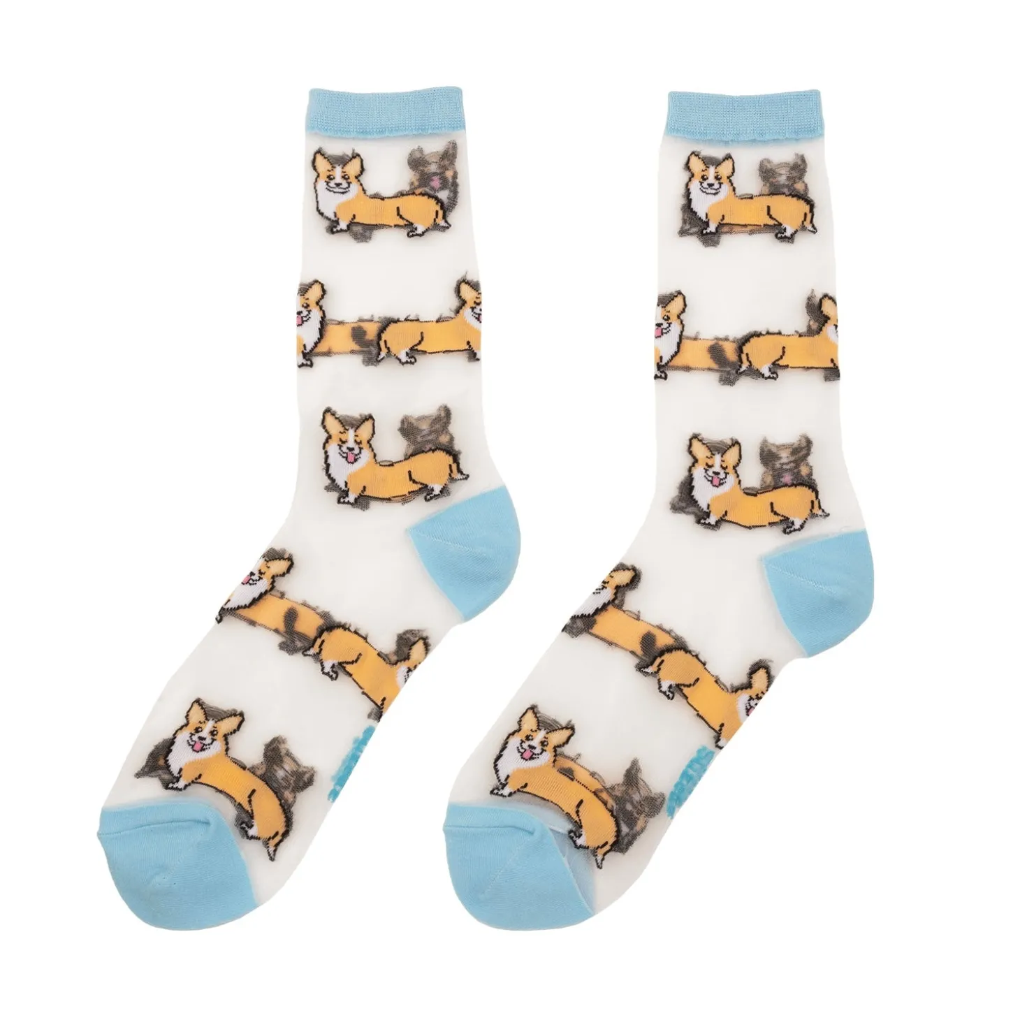 Coucou Suzette Corgi Sheer Socks* Sheer Socks