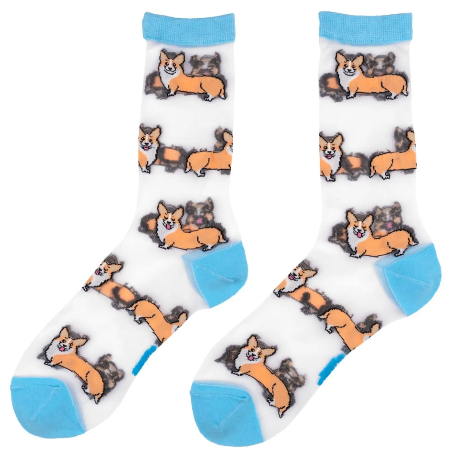 Coucou Suzette Corgi Sheer Socks* Sheer Socks