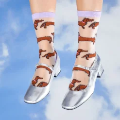 Coucou Suzette Dachshund Sheer Socks* Sheer Socks