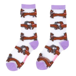 Coucou Suzette Dachshund Sheer Socks* Sheer Socks