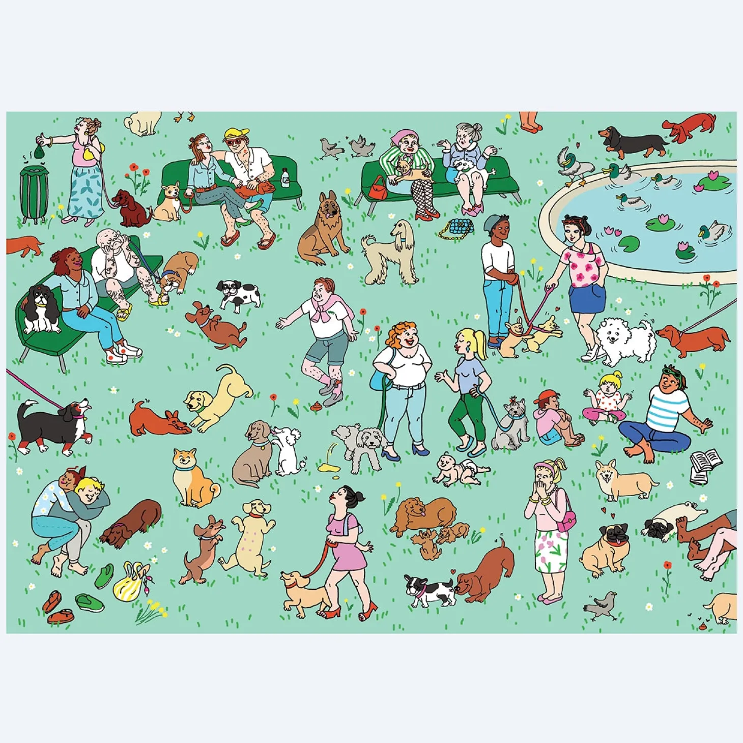 Coucou Suzette Dog Park Jigsaw Puzzle* Stationery