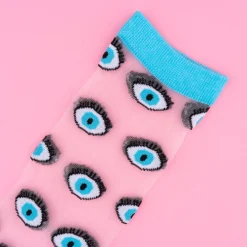 Coucou Suzette Eye Sheer Socks - Blue* Sheer Socks