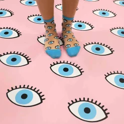 Coucou Suzette Eye Sheer Socks - Blue* Sheer Socks
