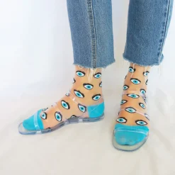 Coucou Suzette Eye Sheer Socks - Blue* Sheer Socks