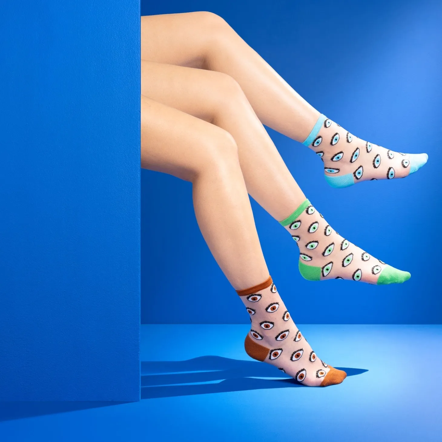 Coucou Suzette Eye Sheer Socks - Brown* Sheer Socks