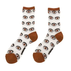 Coucou Suzette Eye Sheer Socks - Brown* Sheer Socks