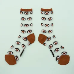 Coucou Suzette Eye Sheer Socks - Brown* Sheer Socks