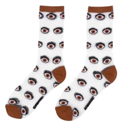 Coucou Suzette Eye Sheer Socks - Brown* Sheer Socks