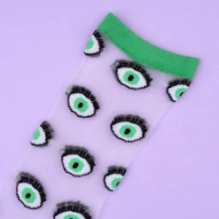 Coucou Suzette Eye Sheer Socks - Green* Sheer Socks