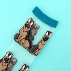 Coucou Suzette German Shepherd Sheer Socks* Sheer Socks