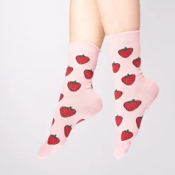 Coucou Suzette Glittery Strawberry Socks* Cotton Socks