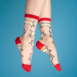 Coucou Suzette Golden Retriever Sheer Socks* Sheer Socks