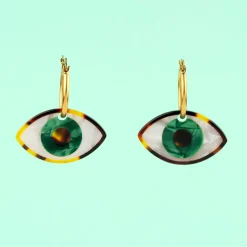 Coucou Suzette Green Eye Earrings* Jewelry