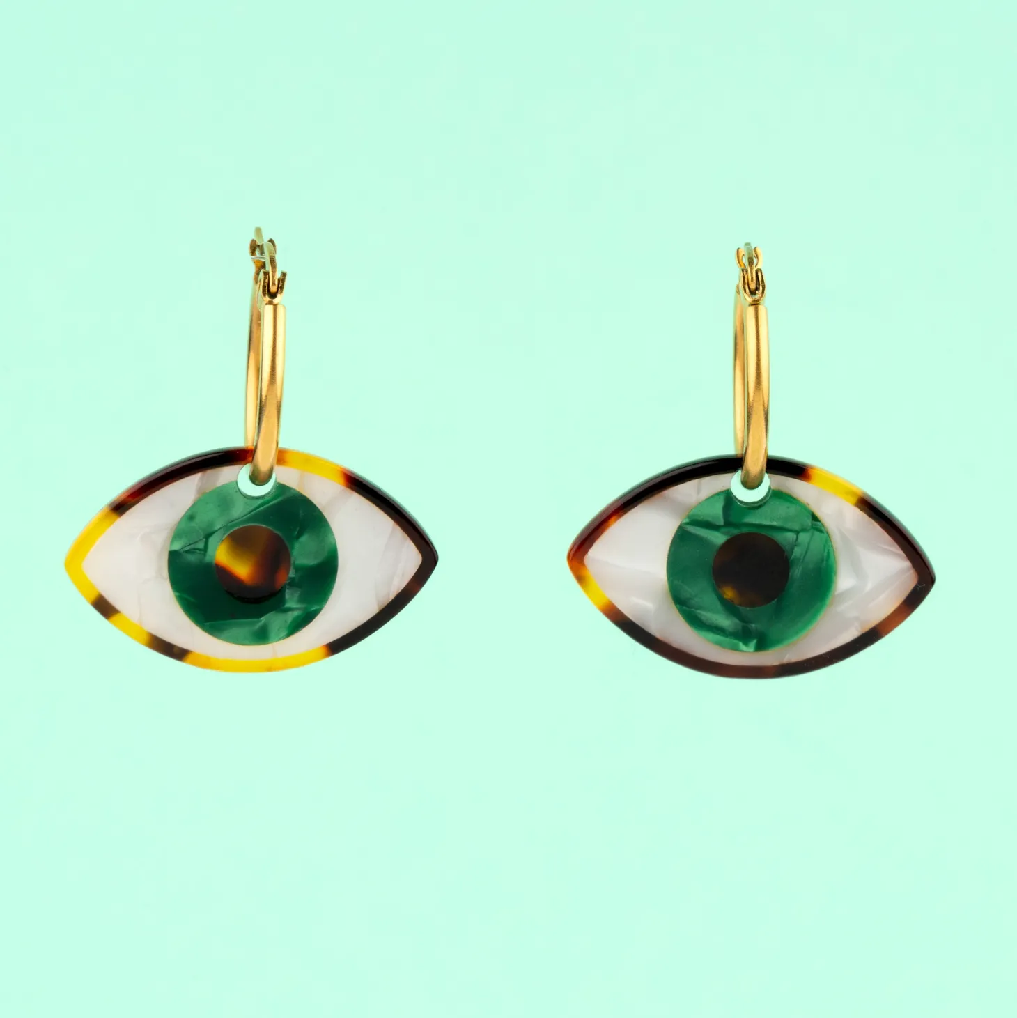 Coucou Suzette Green Eye Earrings* Jewelry