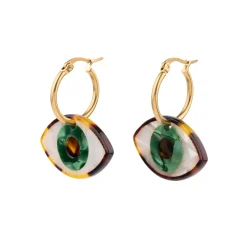 Coucou Suzette Green Eye Earrings* Jewelry