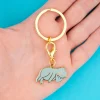 Coucou Suzette Grey Cat Key Ring / Pet Tag* Key Rings