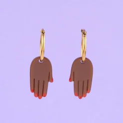 Coucou Suzette Hand Earrings - Black* Jewelry