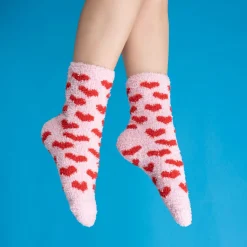 Coucou Suzette Heart Fuzzy Socks* Slippers And Fuzzy Socks
