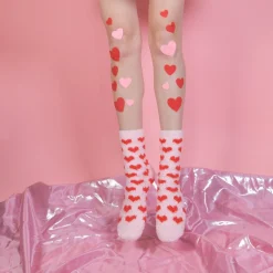 Coucou Suzette Heart Fuzzy Socks* Slippers And Fuzzy Socks
