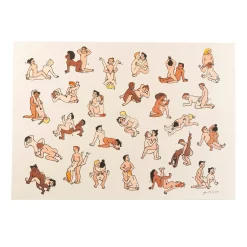 Coucou Suzette Kamasutra Art Print - A3 Risograph* Stationery