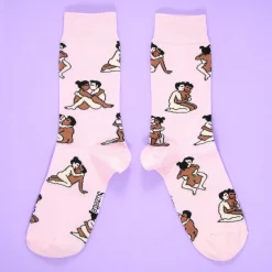 Coucou Suzette Kamasutra Socks - Straight Lovers - Pink* Cotton Socks