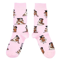 Coucou Suzette Kamasutra Socks - Straight Lovers - Pink* Cotton Socks