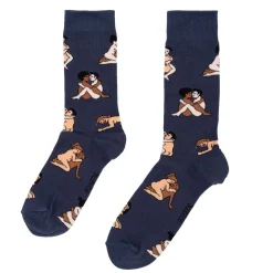 Coucou Suzette Kamasutra Socks - Straight Lovers - Blue* Cotton Socks