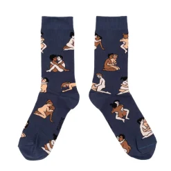 Coucou Suzette Kamasutra Socks - Straight Lovers - Blue* Cotton Socks