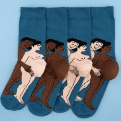 Coucou Suzette Parents Socks - Black Mom And Dad* Cotton Socks