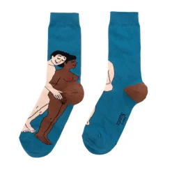 Coucou Suzette Parents Socks - Black Mom And White Dad* Cotton Socks