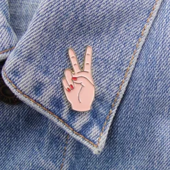 Coucou Suzette Peace Out Pin - White* Pins