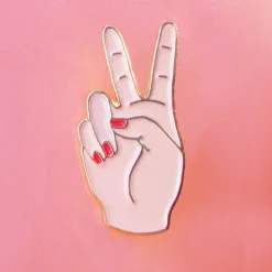 Coucou Suzette Peace Out Pin - White* Pins