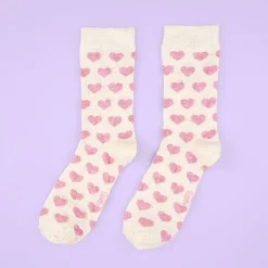 Coucou Suzette Pink Heart Socks* Cotton Socks