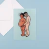 Coucou Suzette Pregnancy Postcard - Black Mom Black Dad* Stationery