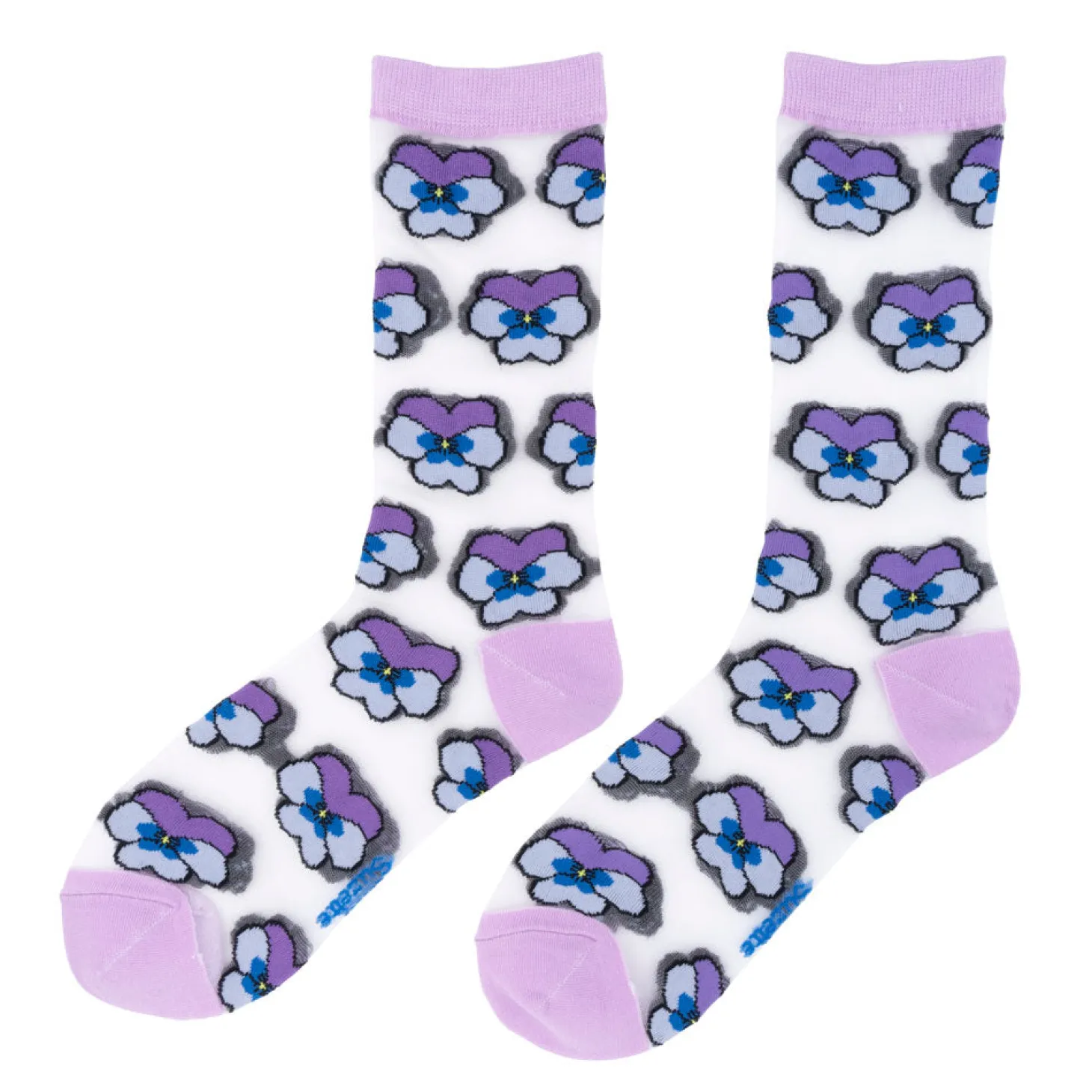 Coucou Suzette Purple Pansy Sheer Socks* Sheer Socks