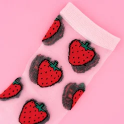 Coucou Suzette Strawberry Sheer Socks* Sheer Socks
