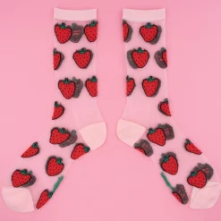 Coucou Suzette Strawberry Sheer Socks* Sheer Socks