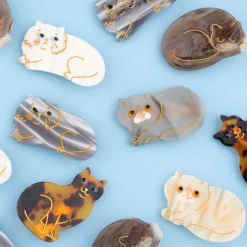 Coucou Suzette White Exotic Shorthair Cat Hair Clip* Hair Clips
